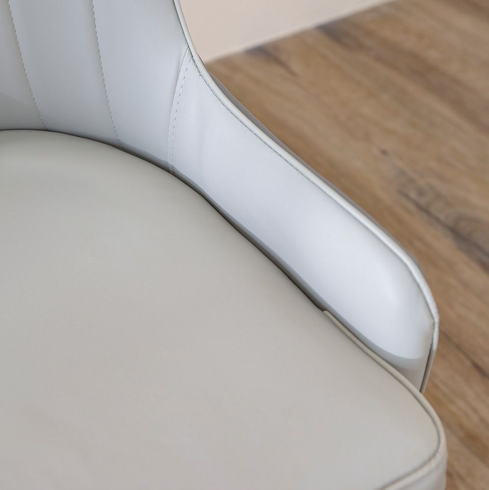 Gatiman Leatherette Dining Chair In Grey Colour - Image 3