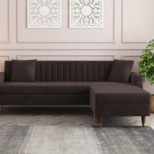 4 Seater L Shape Sofa in Brown Colour