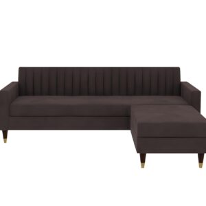 4 Seater L Shape Sofa in Brown Colour