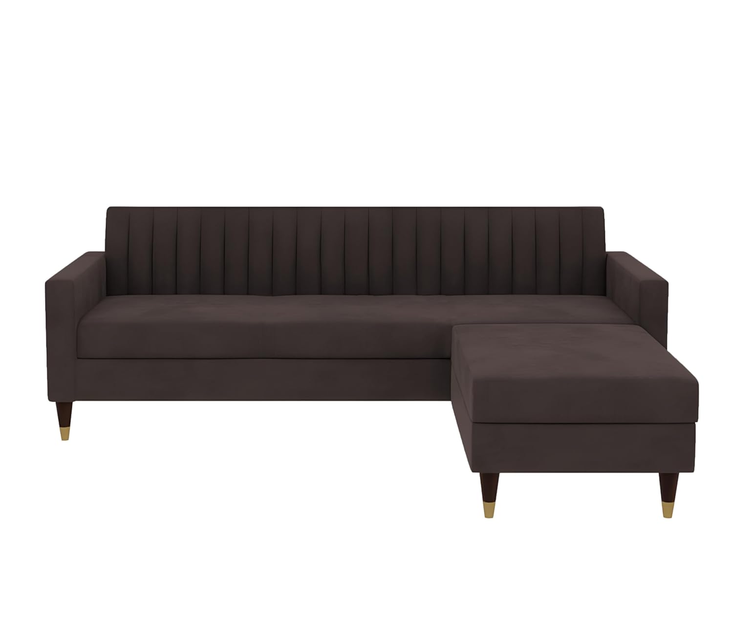 4 Seater L Shape Sofa in Brown Colour