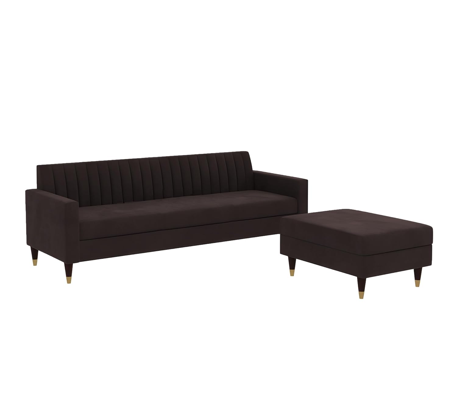 4 Seater L Shape Sofa in Brown Colour - Image 5