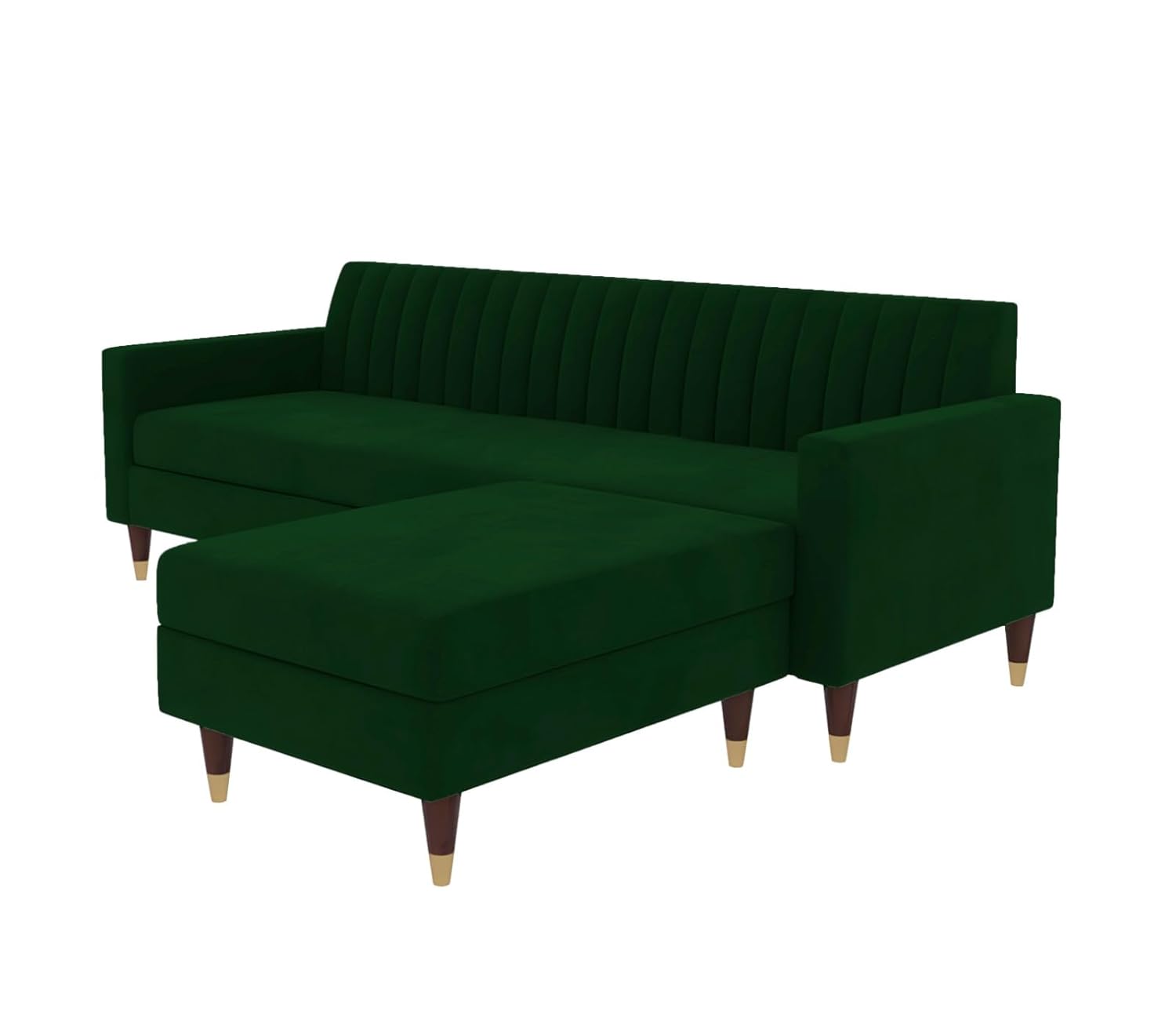 4 Seater L Shape Sofa in Green Colour - Image 3