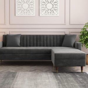 4 Seater L Shape Sofa in Grey Colour