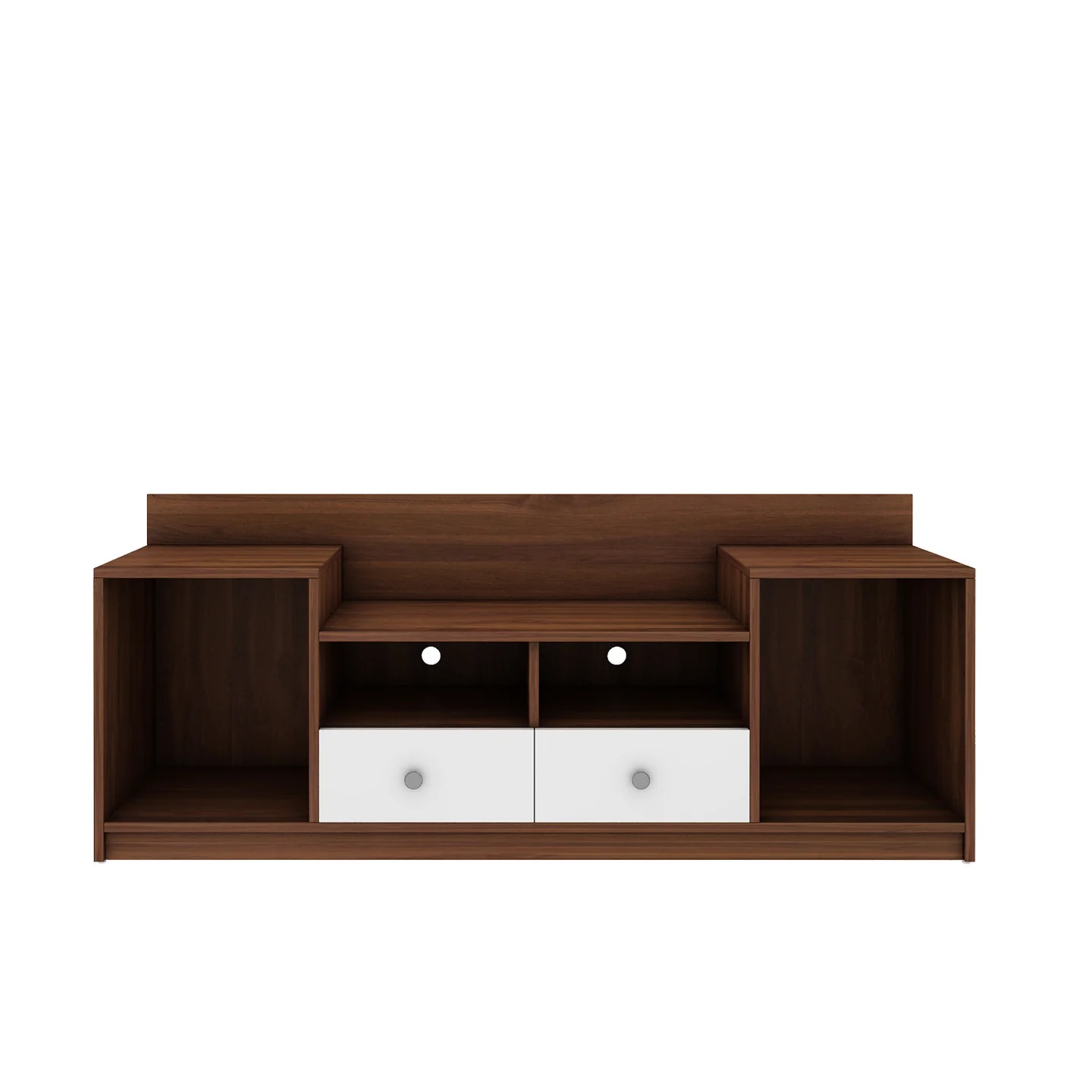 Wood T.V. Unit in White and Brown Colour - Image 3