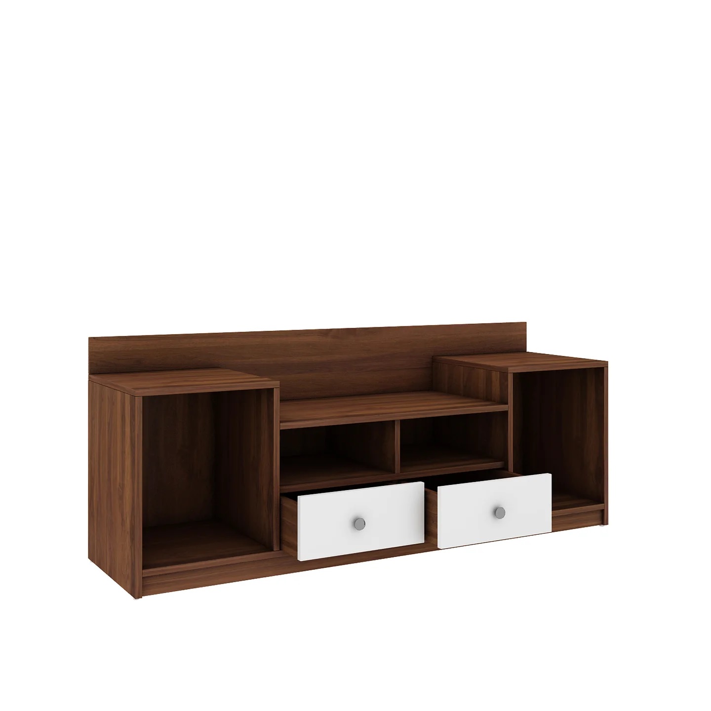Wood T.V. Unit in White and Brown Colour - Image 5