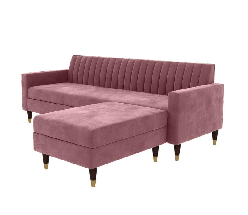 4 Seater L Shape Sofa in Pink Colour - Image 2