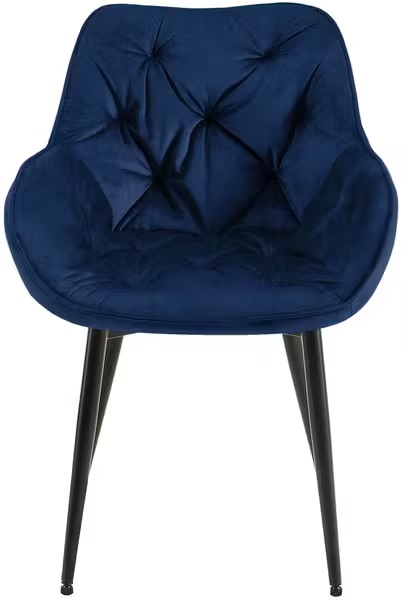 Jasper Velvet Fabric Arm Chair In Blue Color - Image 4