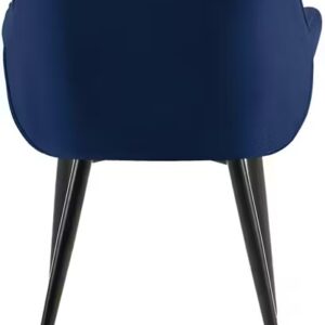 Jasper Velvet Fabric Arm Chair In Blue Color