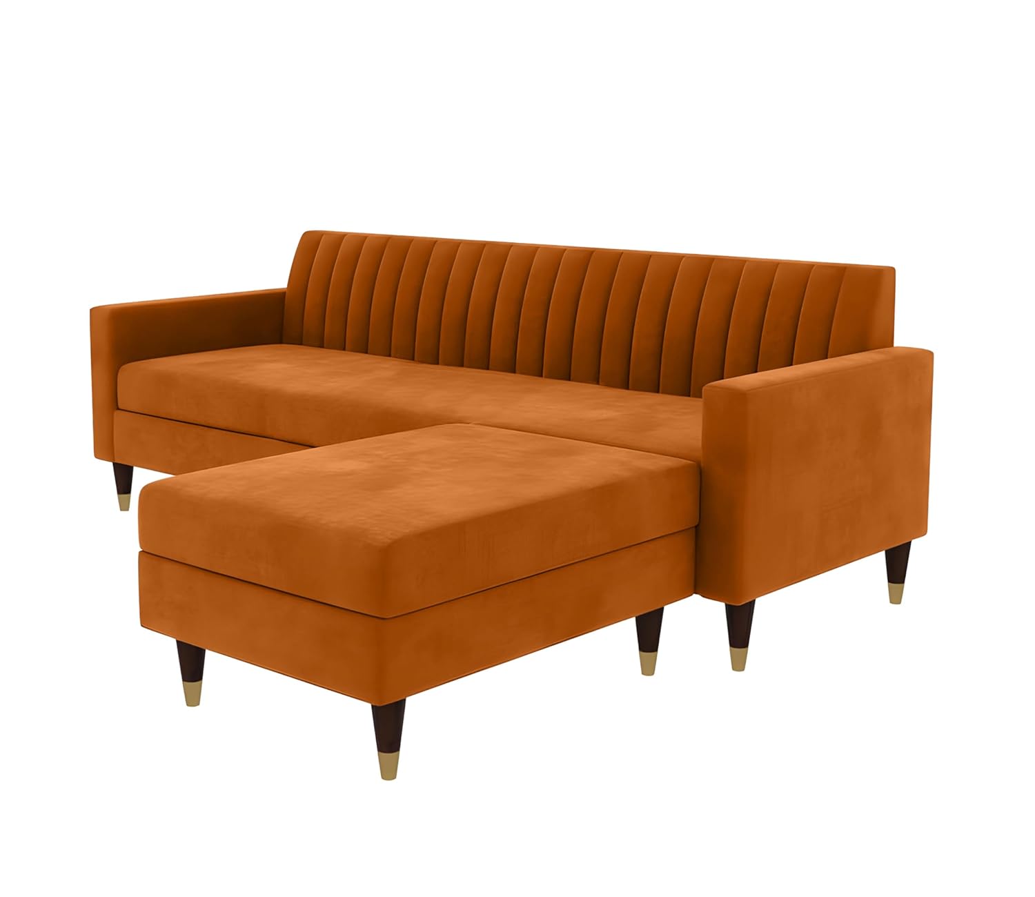 4 Seater L Shape Sofa in Orange Colour - Image 3