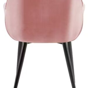 Jasper Velvet Fabric Arm Chair In Pink Color