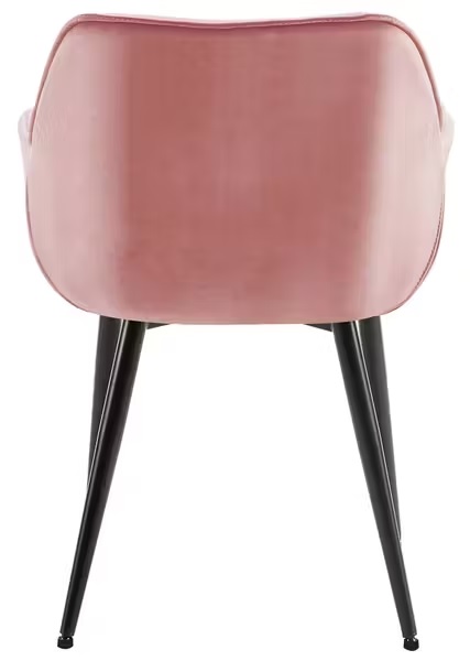 Jasper Velvet Fabric Arm Chair In Pink Color - Image 2