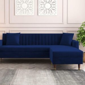 4 Seater L Shape Sofa in Purple Colour