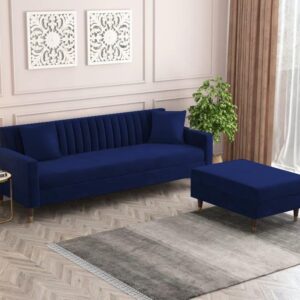4 Seater L Shape Sofa in Purple Colour