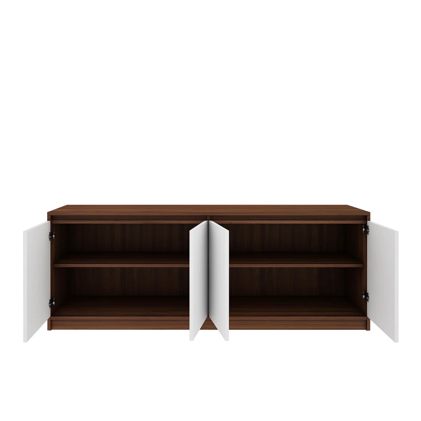 Wood T.V. Unit in White and Brown Colour - Image 2