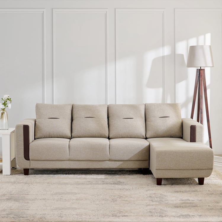 5 Seater L Shape Sofa in Beige Colour - Image 9