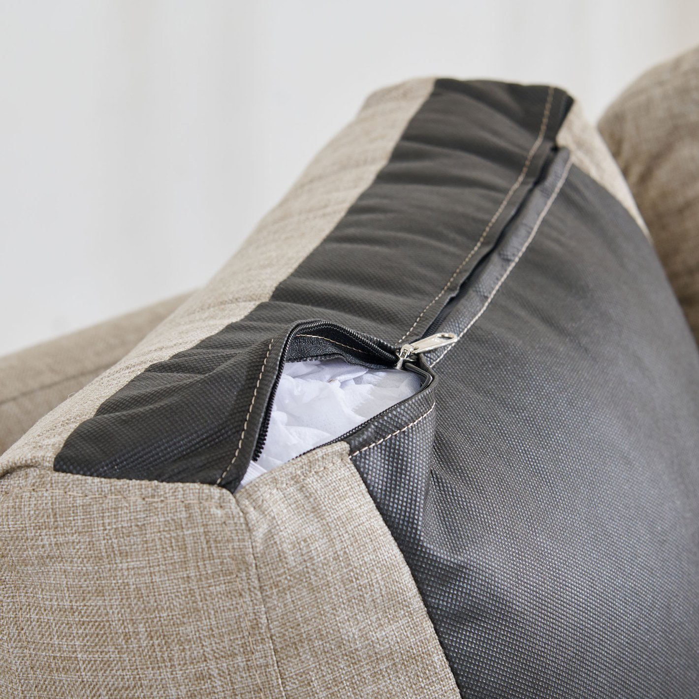 5 Seater L Shape Sofa in Beige Colour - Image 6
