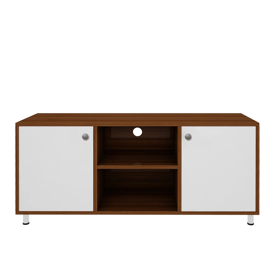 Wood T.V. Unit in Brown and White Colour - Image 3