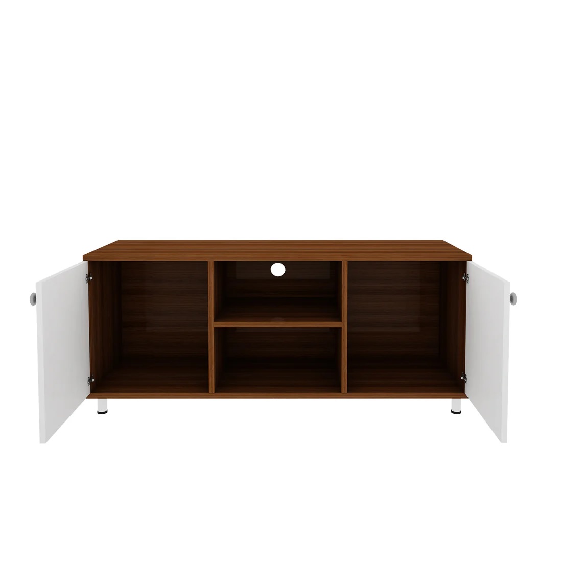 Wood T.V. Unit in Brown and White Colour - Image 7