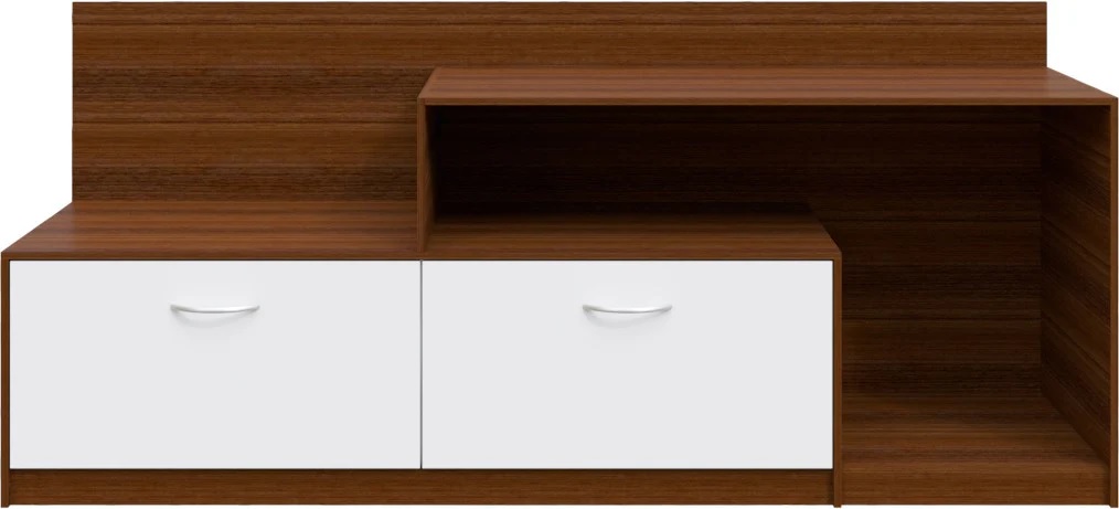 Wood T.V. Unit in Brown and White Colour - Image 2