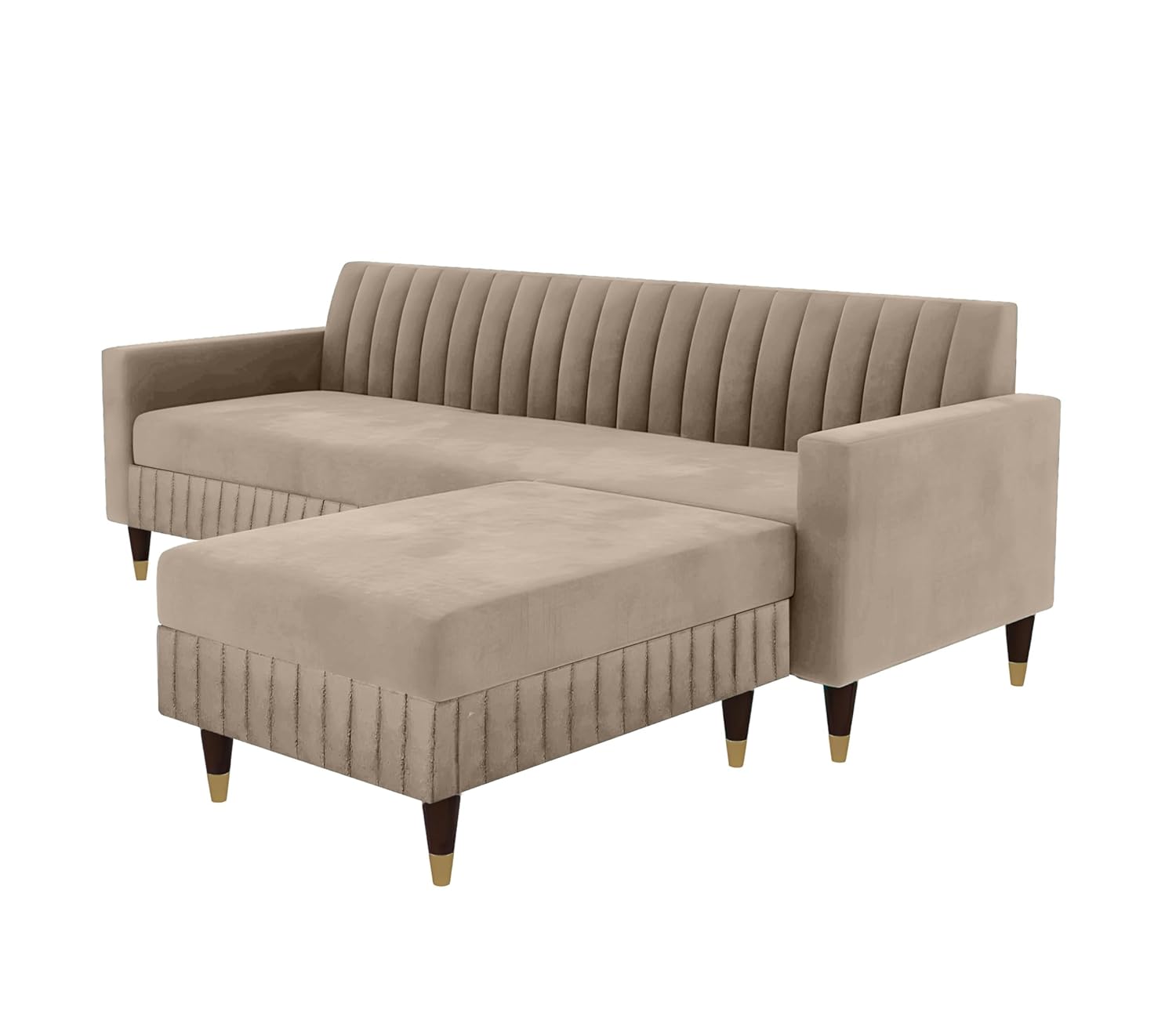 4 Seater L Shape Sofa in Beige Colour - Image 3
