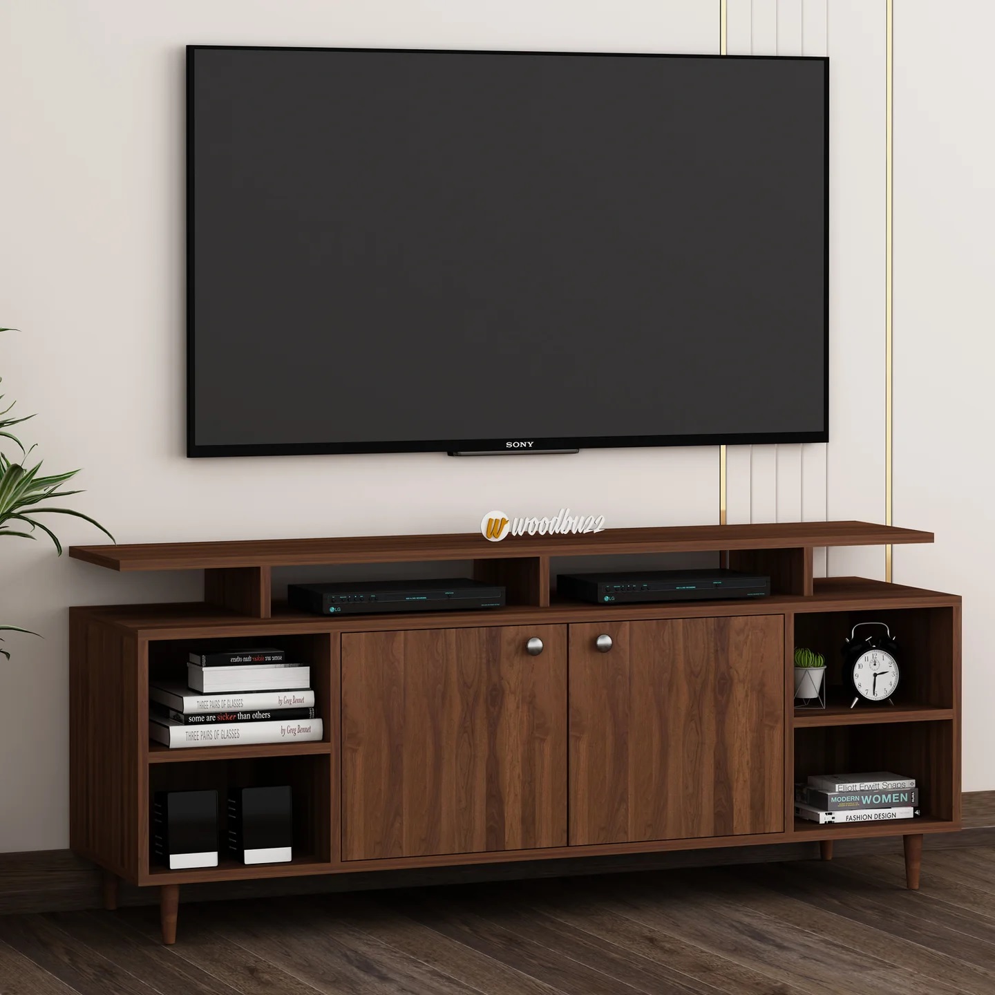 Wood T.V. Unit in Brown Colour - Image 3