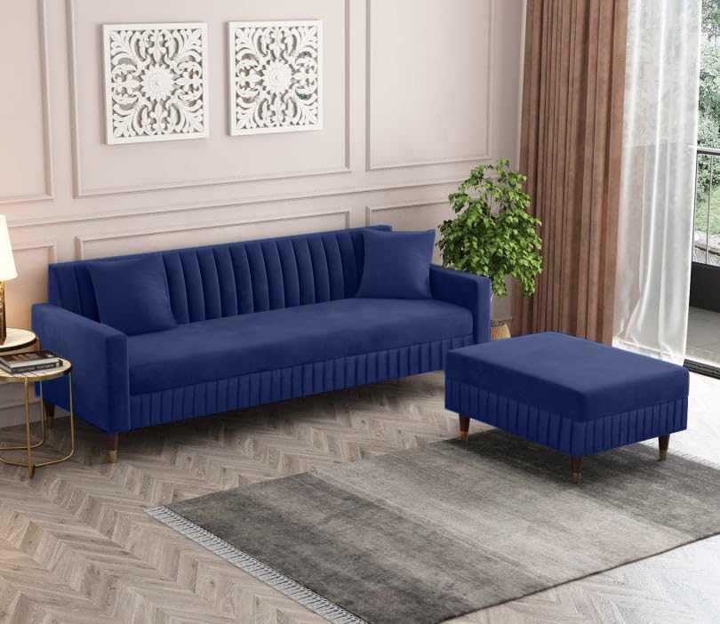 4 Seater L Shape Sofa in Purple Colour - Image 2