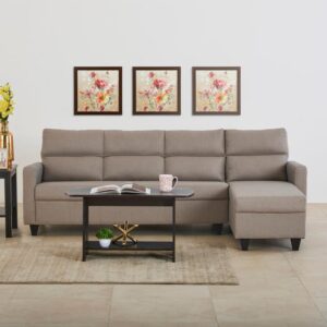 5 Seater L Shape Sofa in Grey Colour