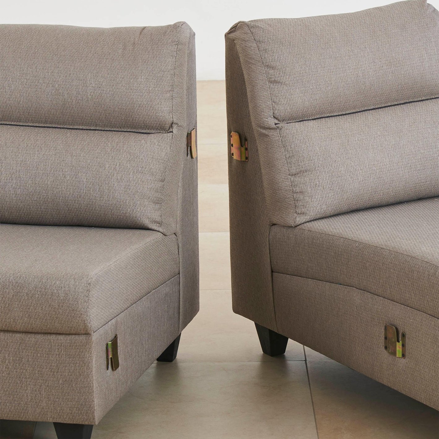 5 Seater L Shape Sofa in Grey Colour - Image 4