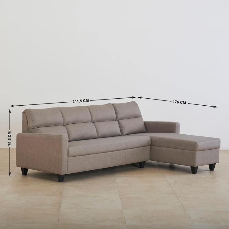 5 Seater L Shape Sofa in Grey Colour - Image 15
