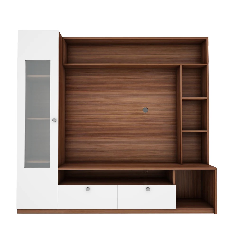 Wood T.V. Unit in Brown and White Colour - Image 3