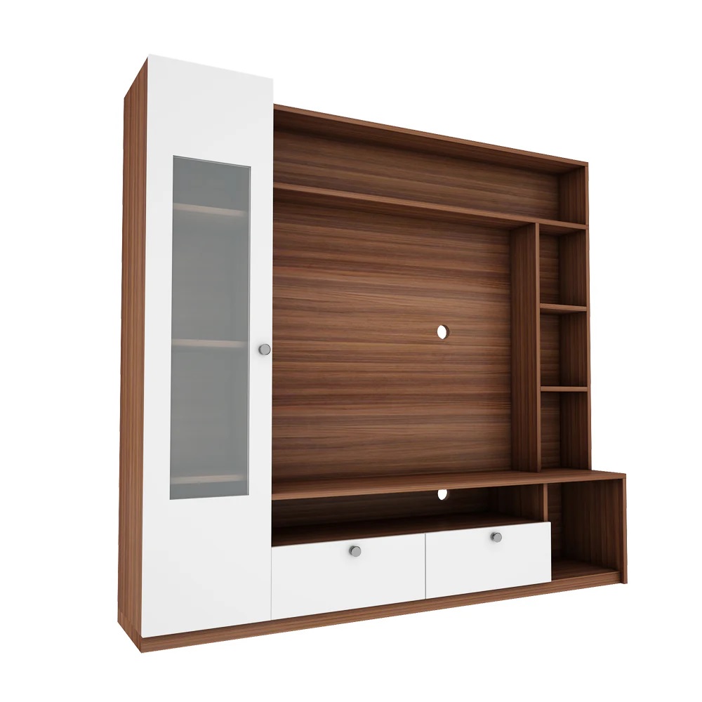 Wood T.V. Unit in Brown and White Colour - Image 6