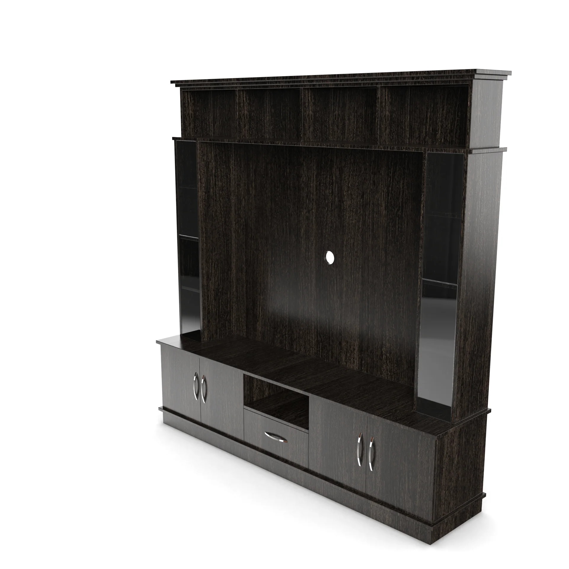 Wood T.V. Unit in Dark Brown Colour - Image 6