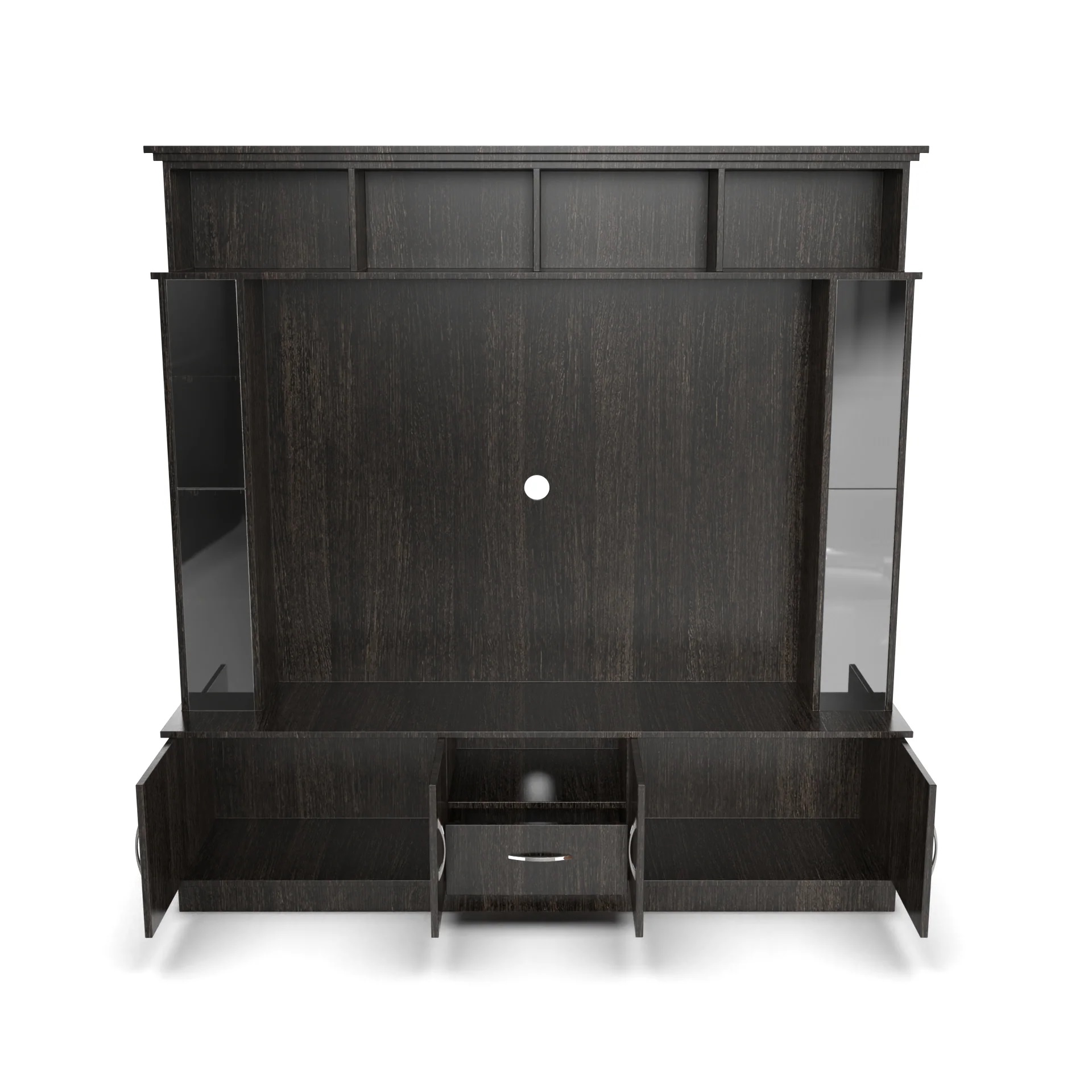 Wood T.V. Unit in Dark Brown Colour - Image 3