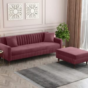 5 Seater L Shape Sofa in Camel Colour