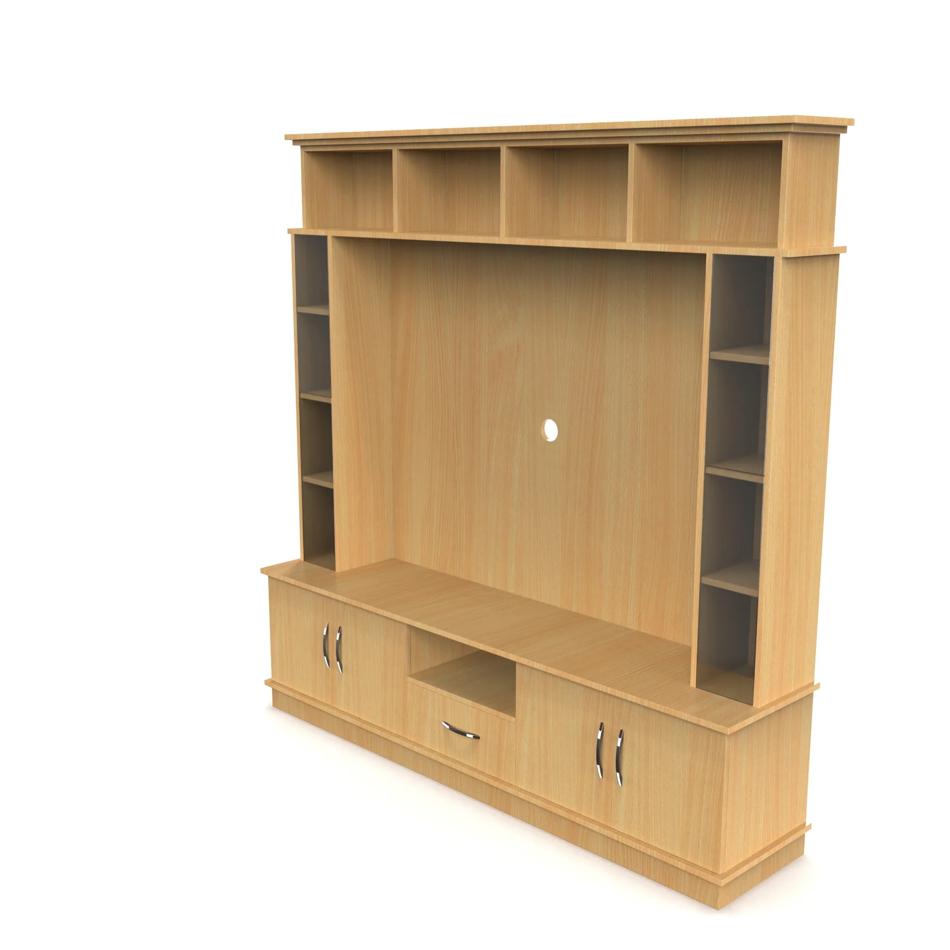 Wood T.V. Unit in Light Brown Colour - Image 3
