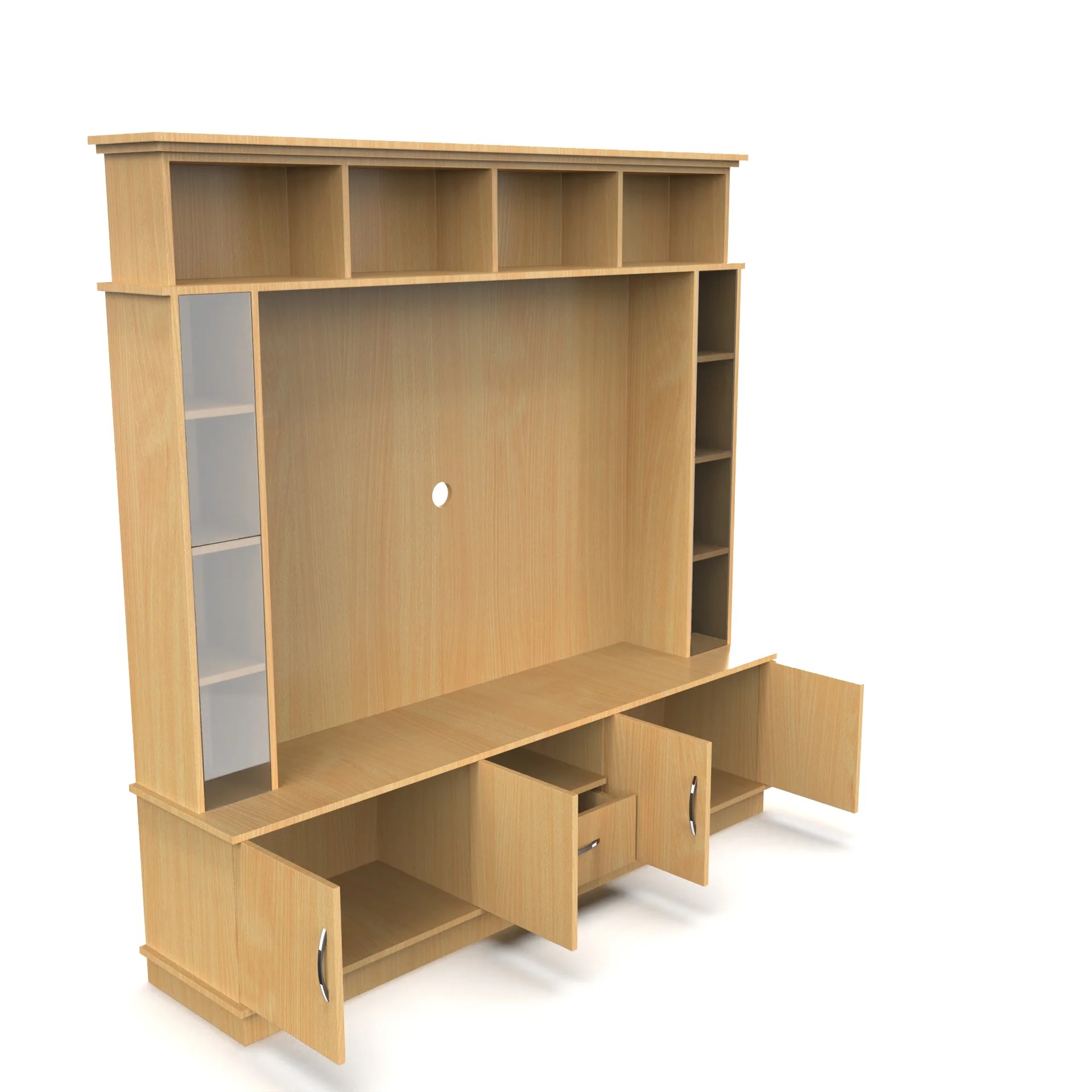 Wood T.V. Unit in Light Brown Colour - Image 7