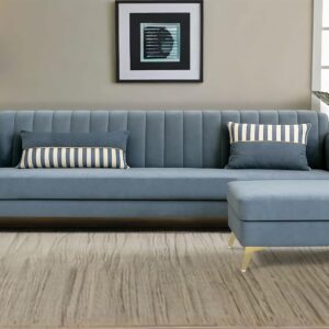 5 Seater L Shape Sofa in Grey Colour