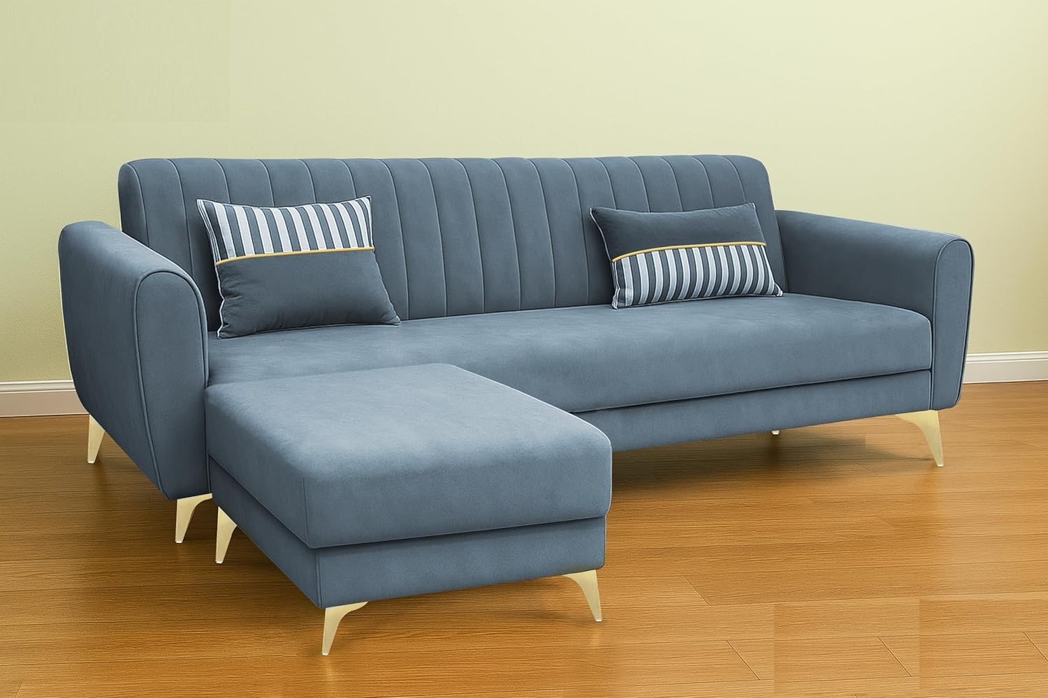 5 Seater L Shape Sofa in Grey Colour - Image 7