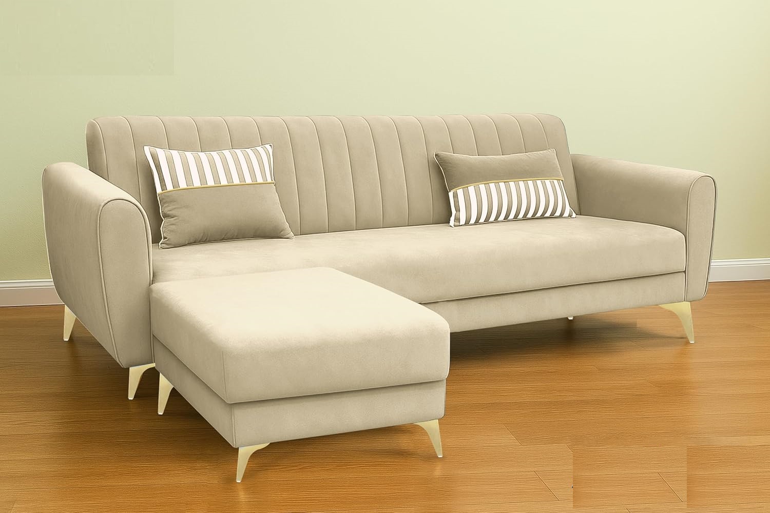 5 Seater L Shape Sofa in Beige Colour - Image 8