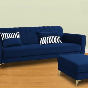 5 Seater L Shape Sofa in Purple Colour