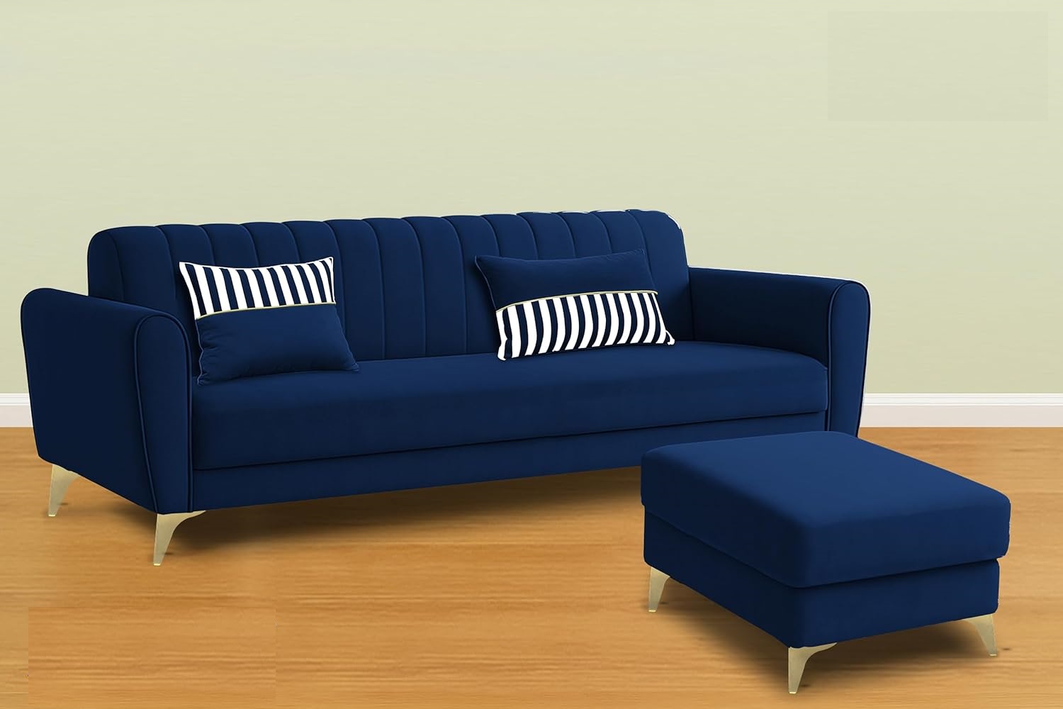 5 Seater L Shape Sofa in Purple Colour - Image 2