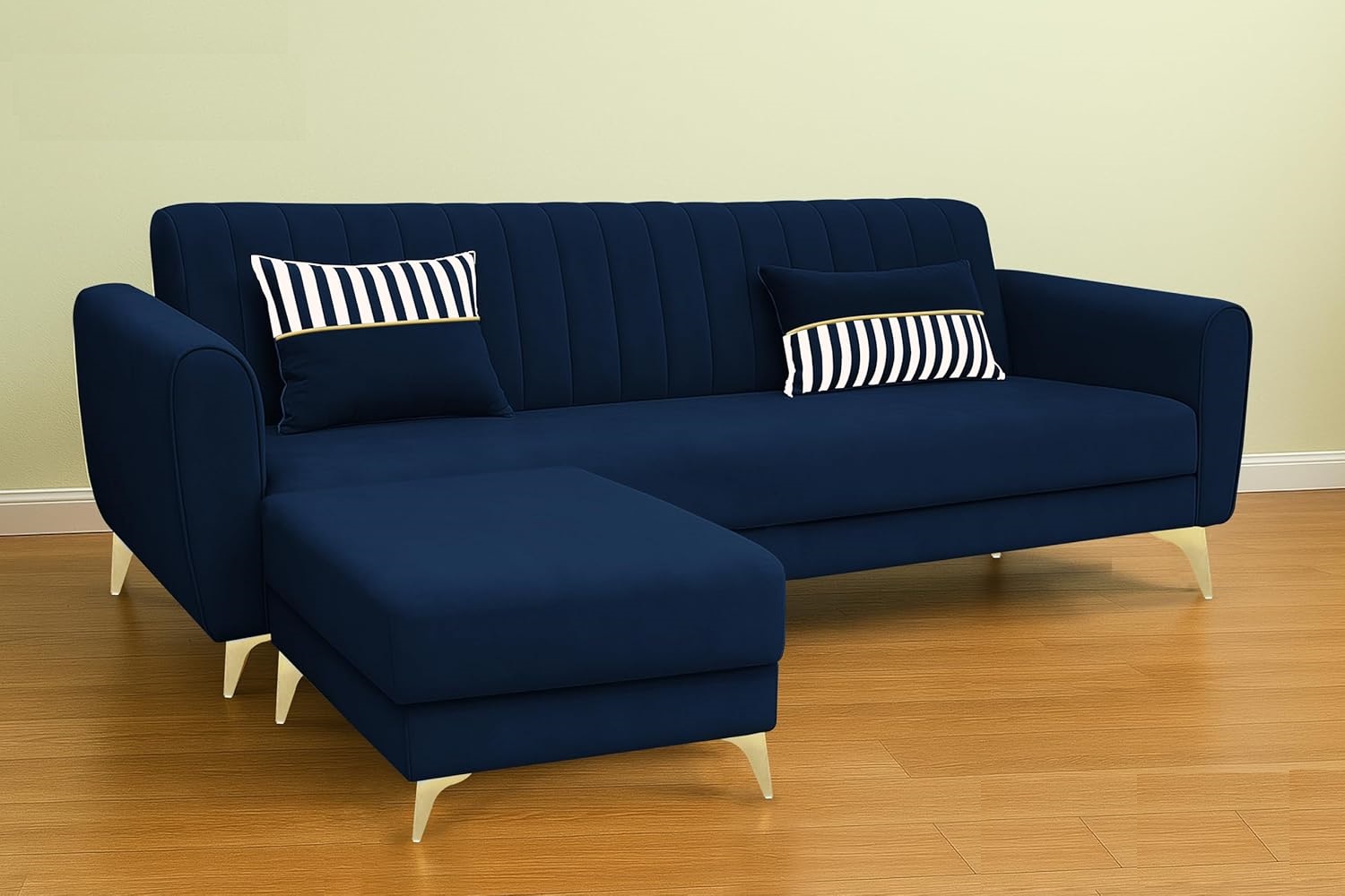 5 Seater L Shape Sofa in Purple Colour - Image 8