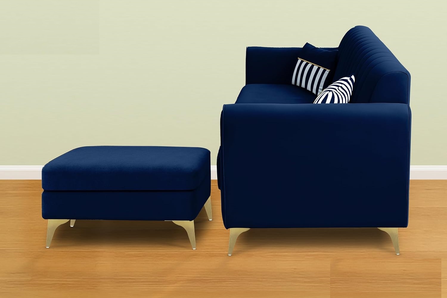 5 Seater L Shape Sofa in Purple Colour - Image 7