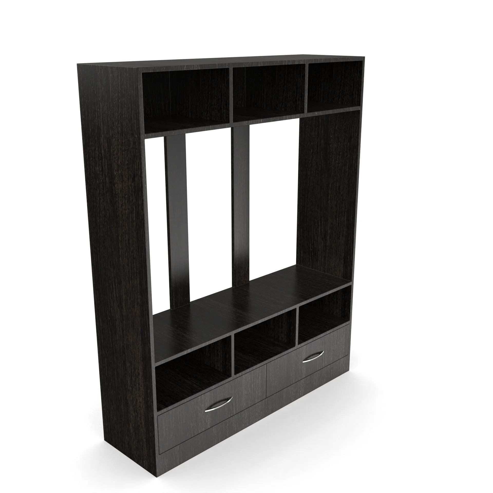 Wood T.V. Unit in Dark Brown Colour - Image 4