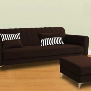 5 Seater L Shape Sofa in Brown Colour