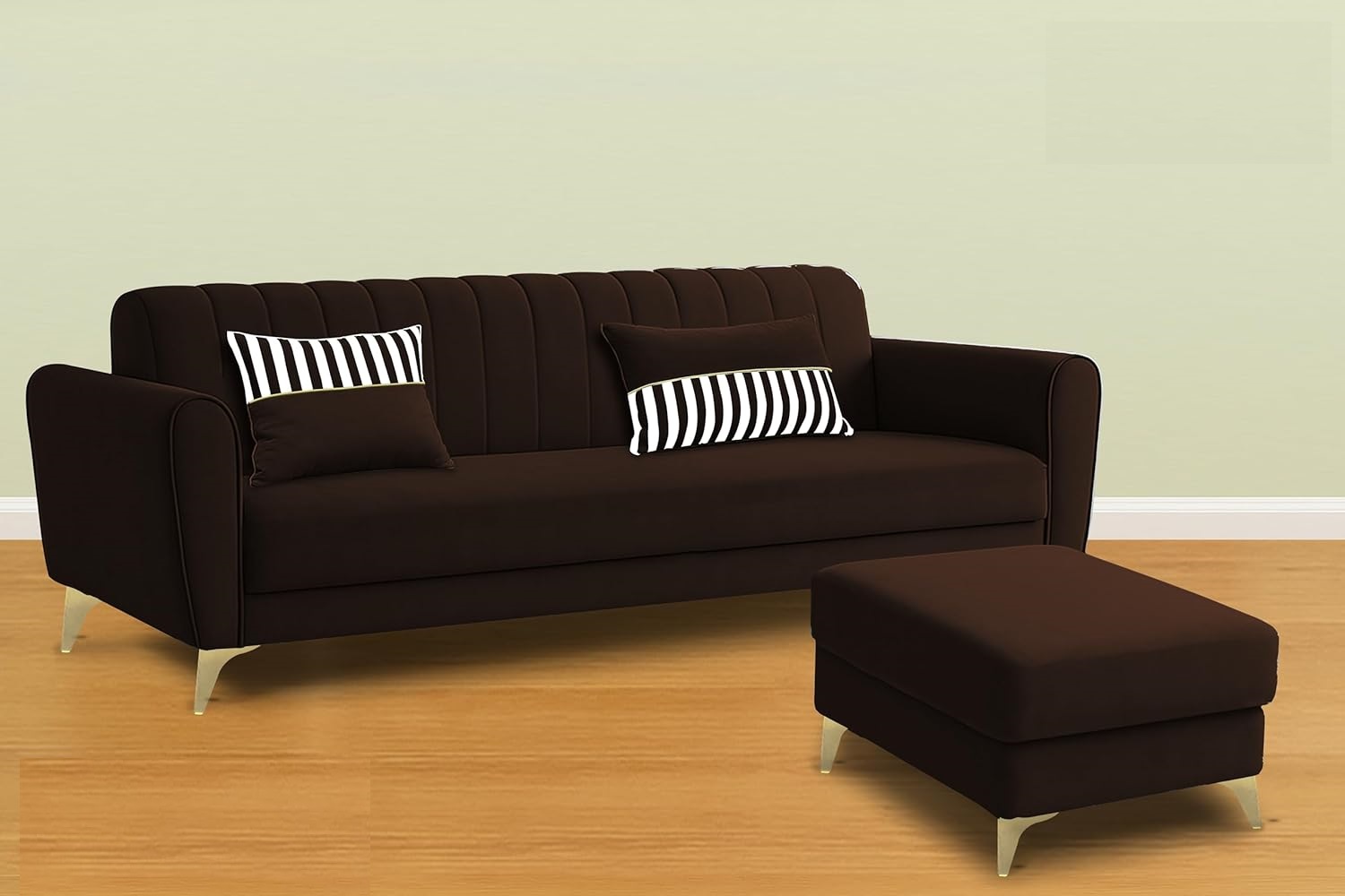 5 Seater L Shape Sofa in Brown Colour - Image 2