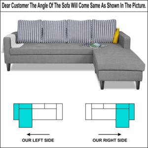 4 Seater L Shape Sofa in Grey Colour