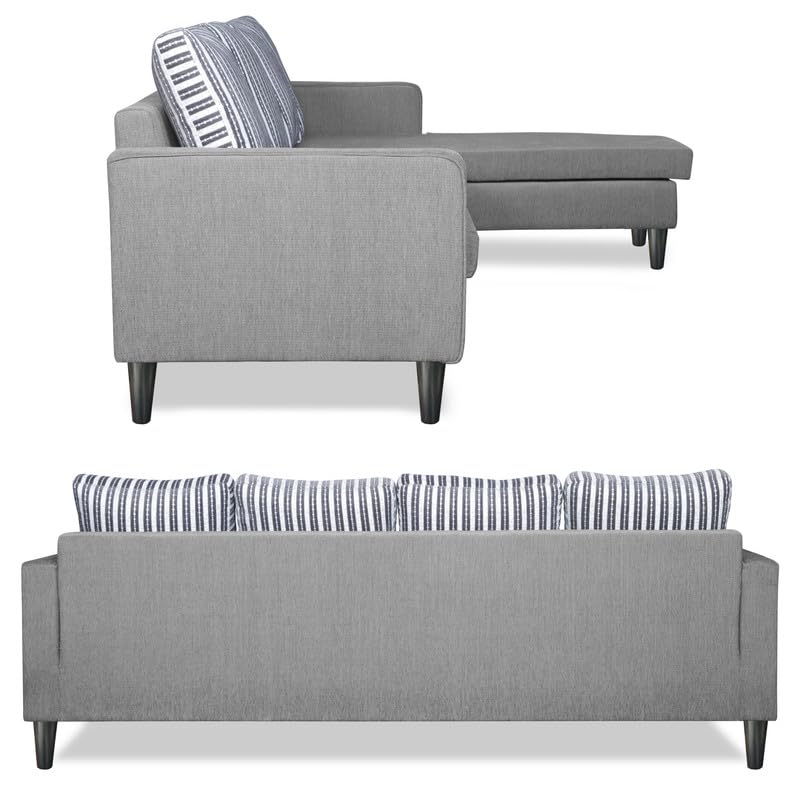 4 Seater L Shape Sofa in Grey Colour - Image 4