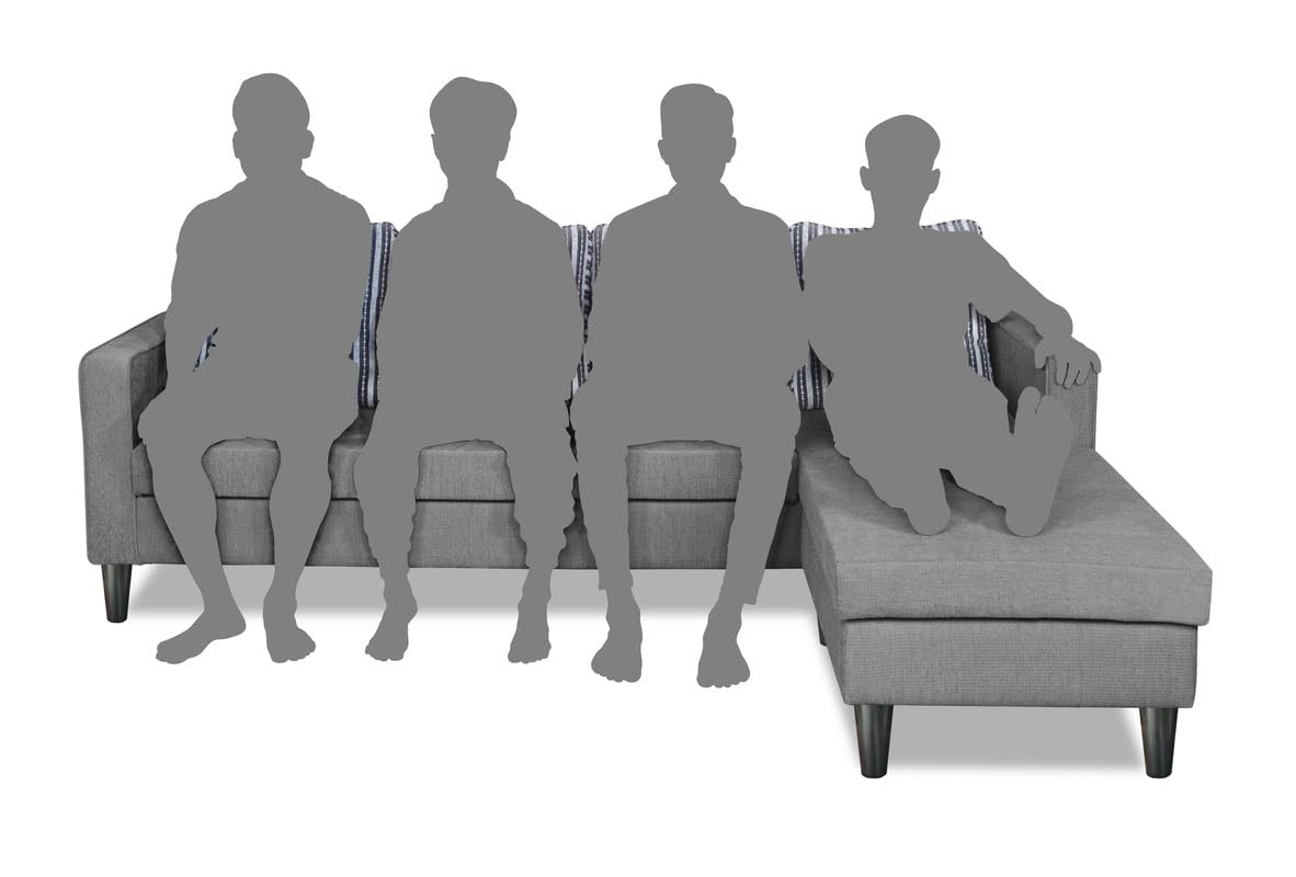 4 Seater L Shape Sofa in Grey Colour - Image 3