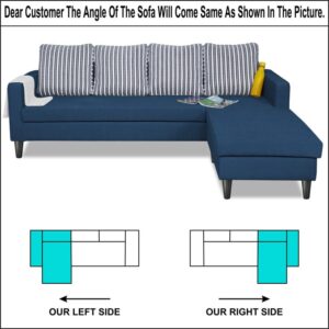 4 Seater L Shape Sofa in Blue Colour